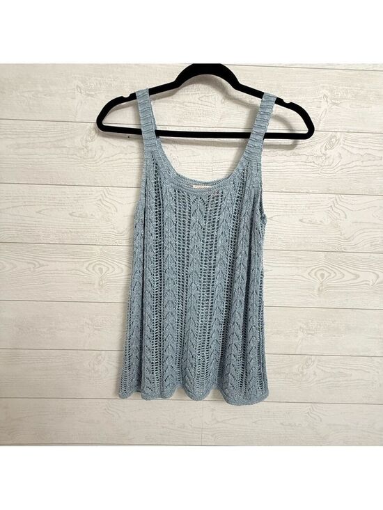Pink Republic Tops - Pink Republic Women’s Blue Sleeveless Crocheted Top. Size M